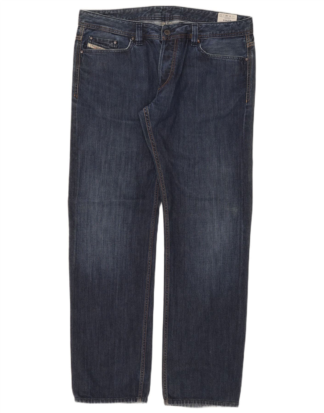 Diesel Mens Viker Straight Jeans W38 L34 Azul Algodão