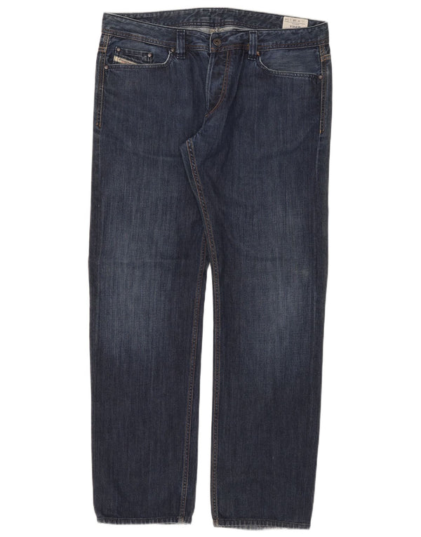Diesel Mens Viker Straight Jeans W38 L34 Azul Algodão