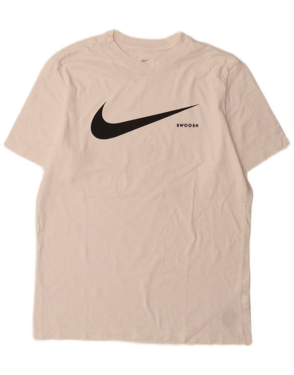 Camiseta Nike masculina gráfica Top médio branco algodão esportivo