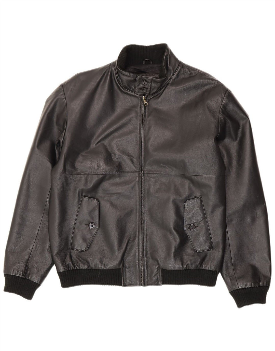 Jaqueta de couro masculina vintage IT 54 2XL couro preto