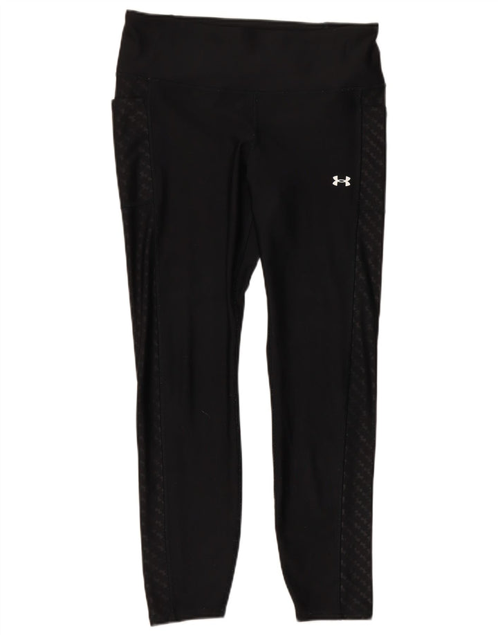 UNDER ARMOUR Leggings femininos grandes de poliéster preto