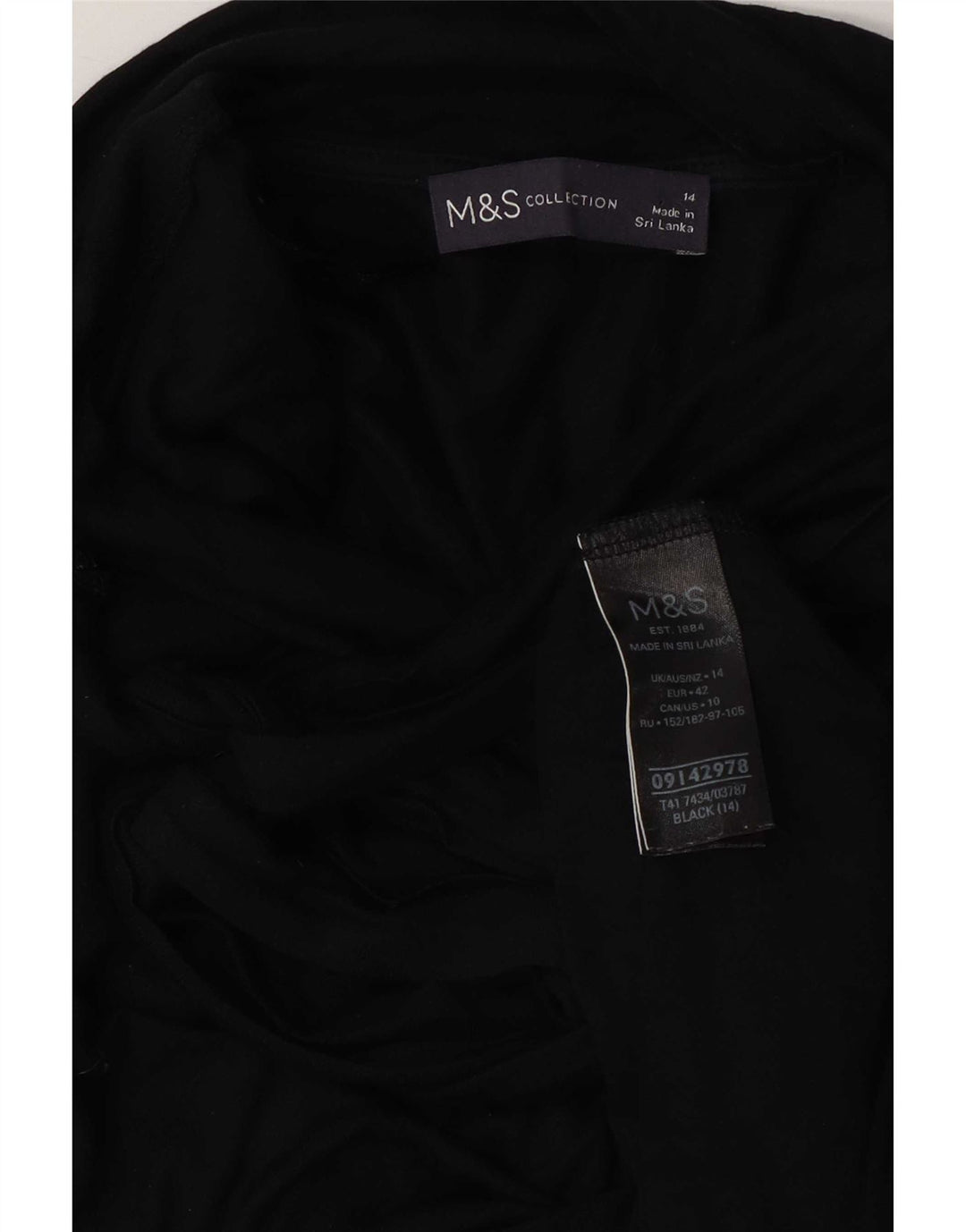 Blusa feminina Marks & Spencer Reino Unido 14 grande viscose azul marinho