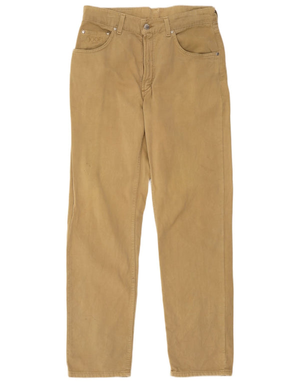 Calça masculina Joop reta casual EU 48 médio W32 L30 algodão bege