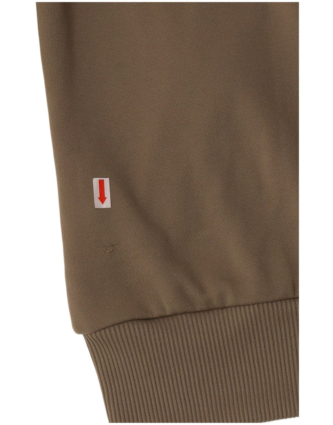 Suéter com capuz Adidas feminino com zíper UK 12 poliéster cáqui médio