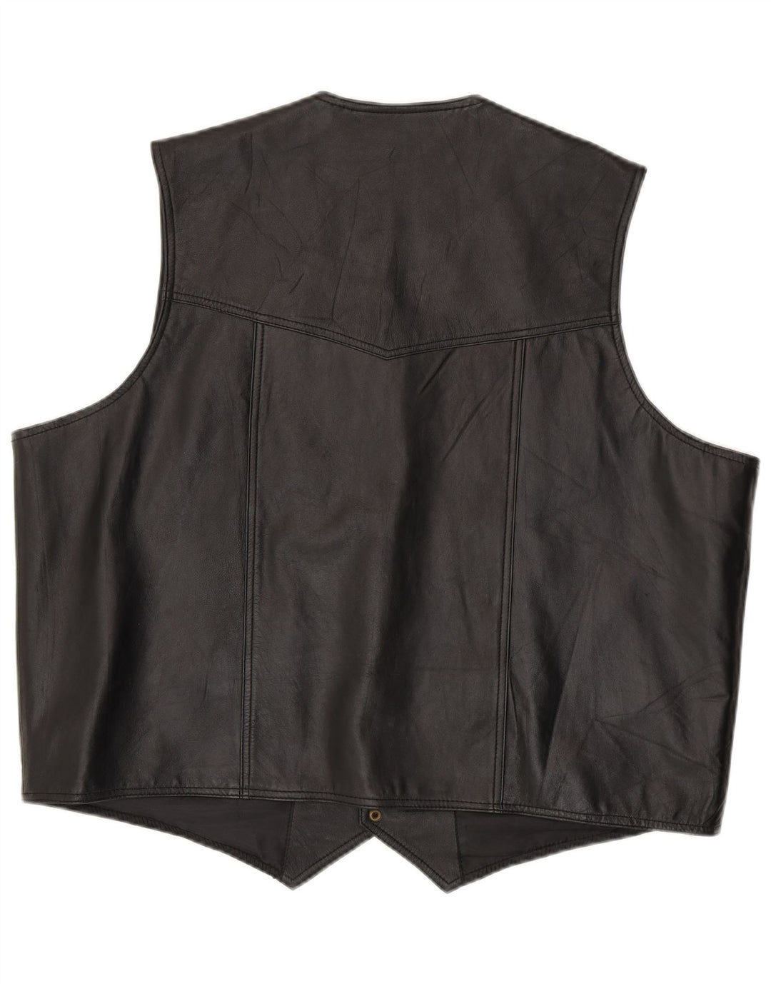 Colete de couro masculino Running Bear 6XL preto