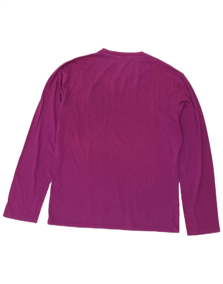 Top gráfico masculino Carrera manga comprida médio roxo