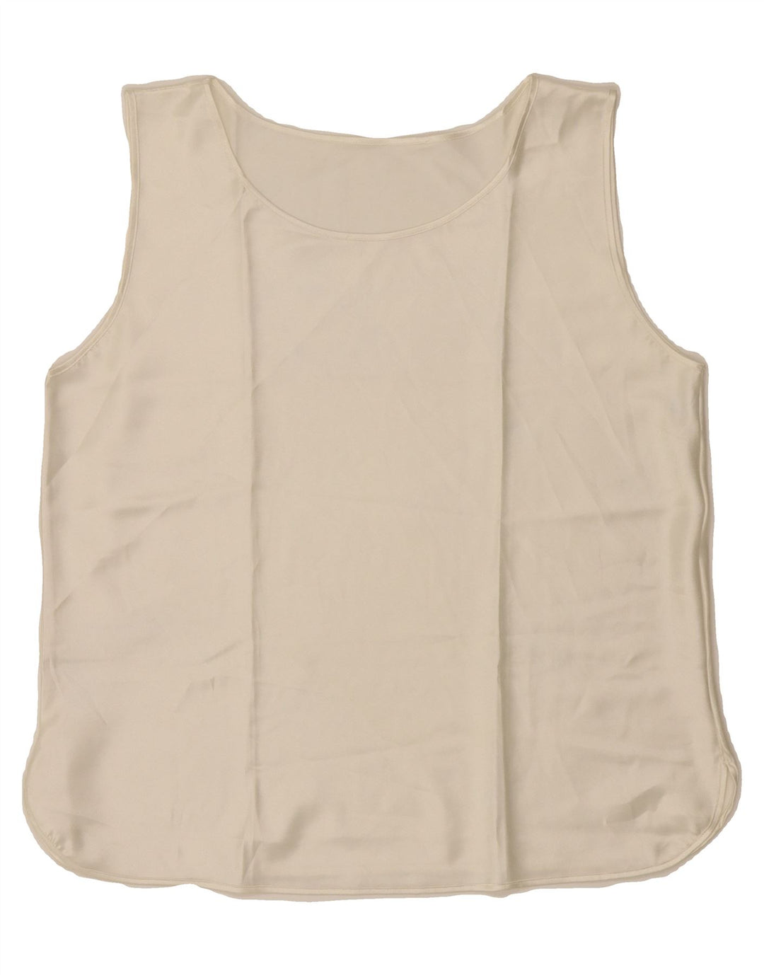 VINTAGE Womens Sleeveless Blouse Top UK 14 Medium White Vintage Vintage and Second-Hand Vintage from Messina Hembry 