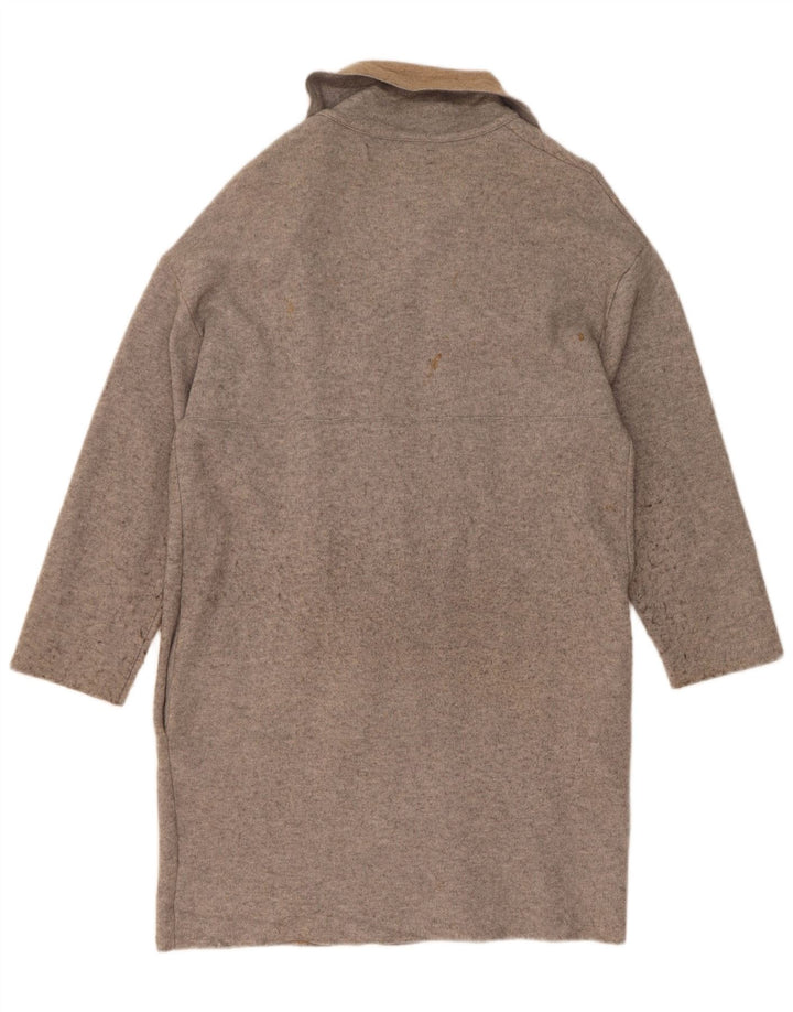 Sobretudo feminino Zara Oversized UK 10 pequeno cinza manchado