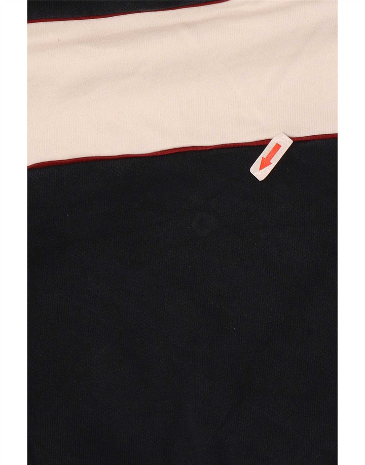 Suéter masculino Marks & Spencer com zíper e gola grande bloco colorido azul marinho
