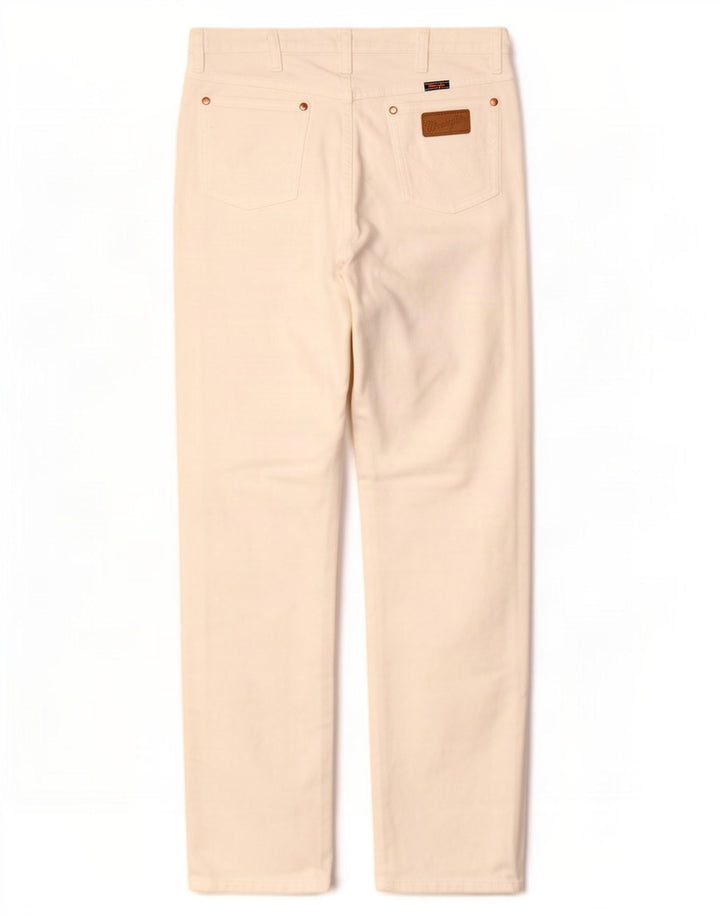 Jeans Wrangler feminino reto W35 L30 algodão branco