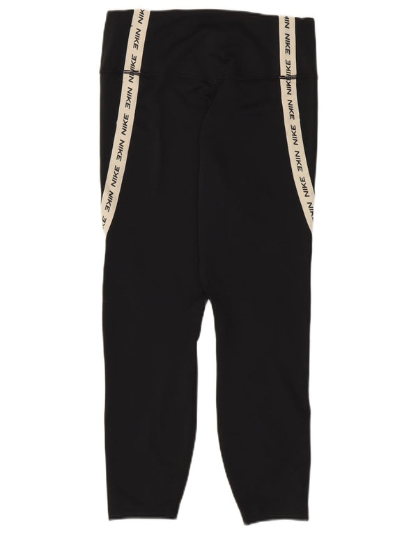 Leggings capri femininas Nike Dri Fit Graphic UK 12 médio preto colorblock