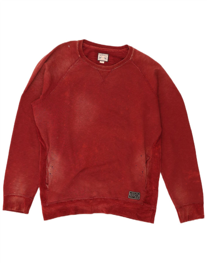 Moletom masculino Diesel Jumper grande algodão Borgonha