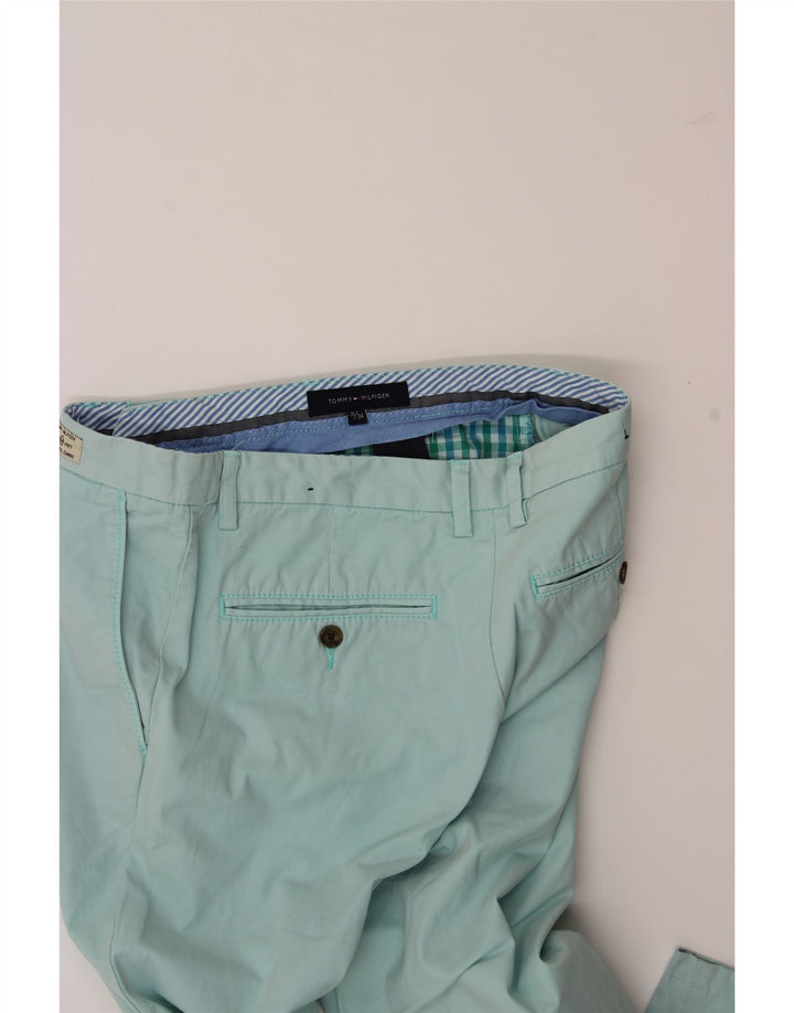 TOMMY HILFIGER Mens Straight Chino Trousers W31 L34  Blue Cotton Vintage Tommy Hilfiger and Second-Hand Tommy Hilfiger from Messina Hembry 