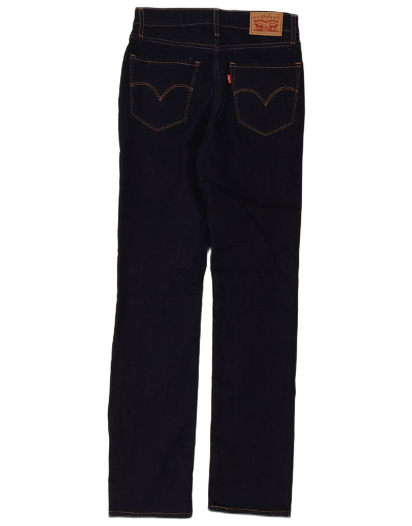 Calça jeans feminina Levi's 724 High Rise Straight W27 L30 azul marinho algodão