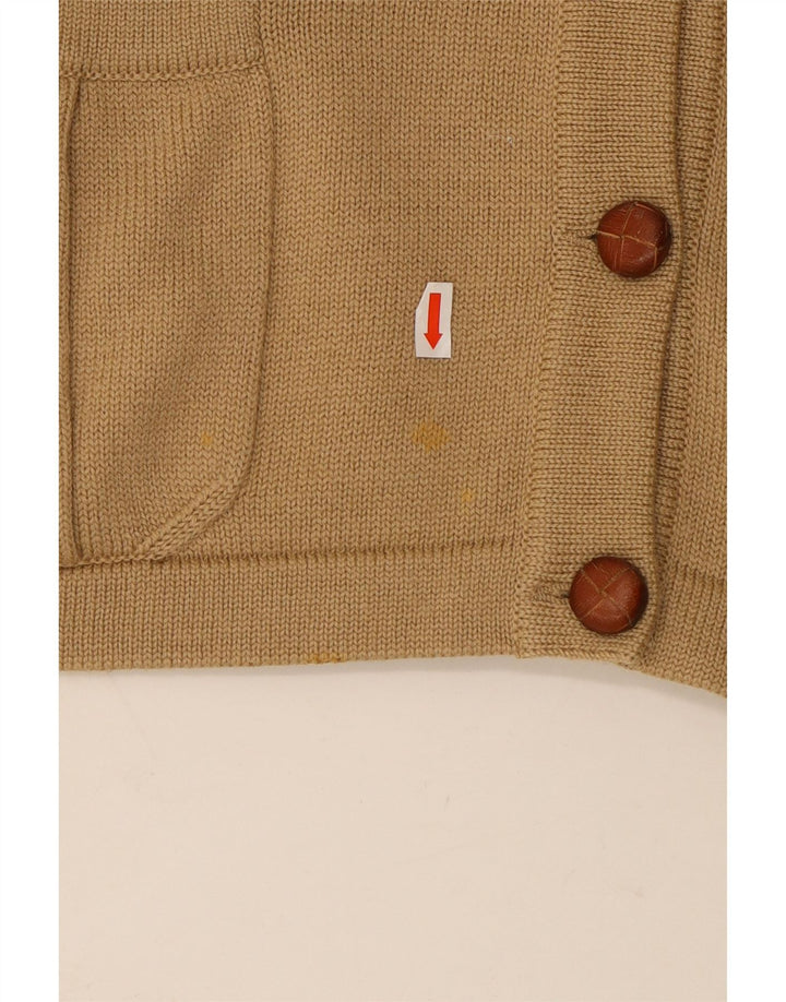 Suéter cardigã feminino LUISA SPAGNOLI Reino Unido 14 grande lã bege