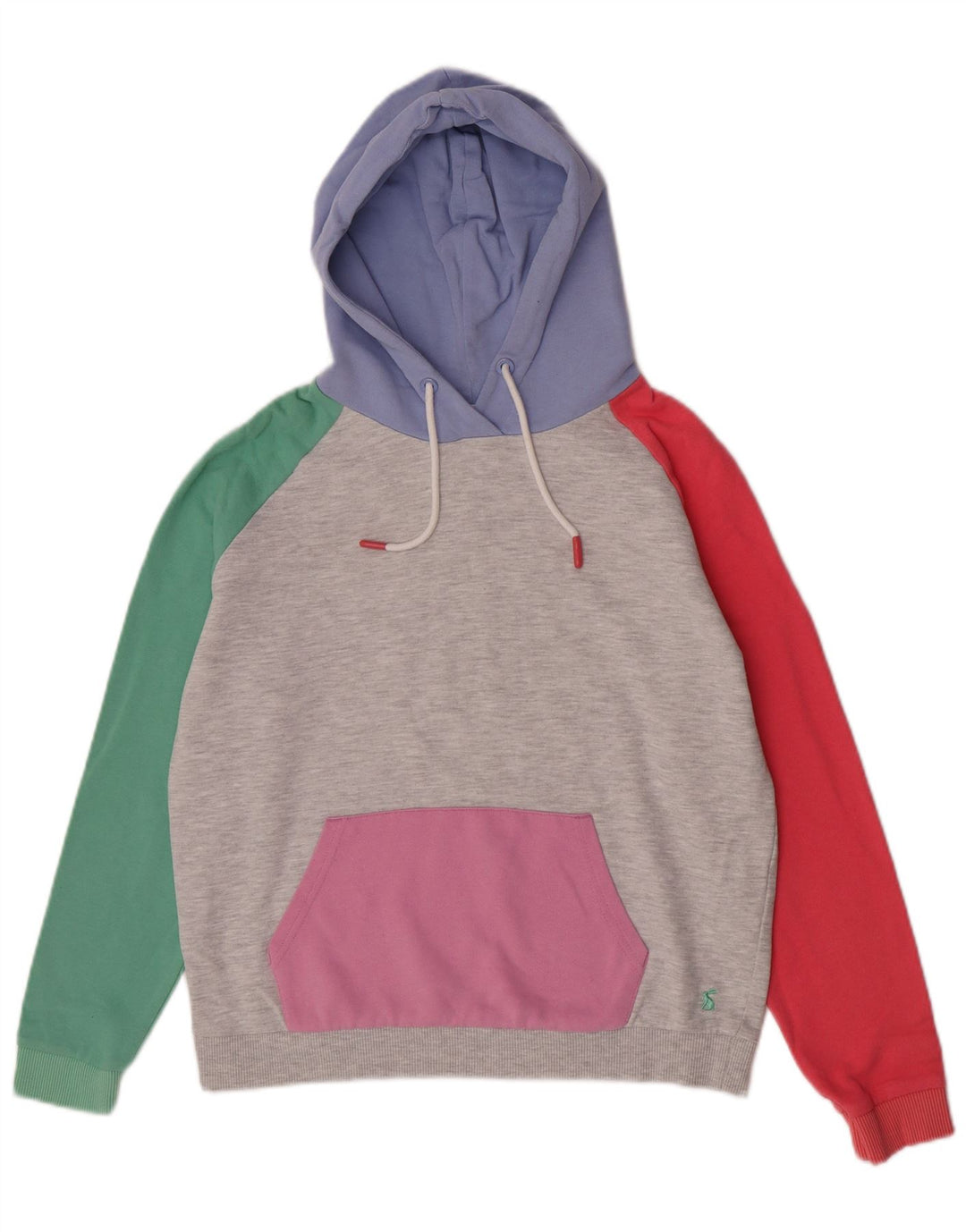 Jumper com capuz feminino Joules UK 12 bloco colorido médio multicolorido
