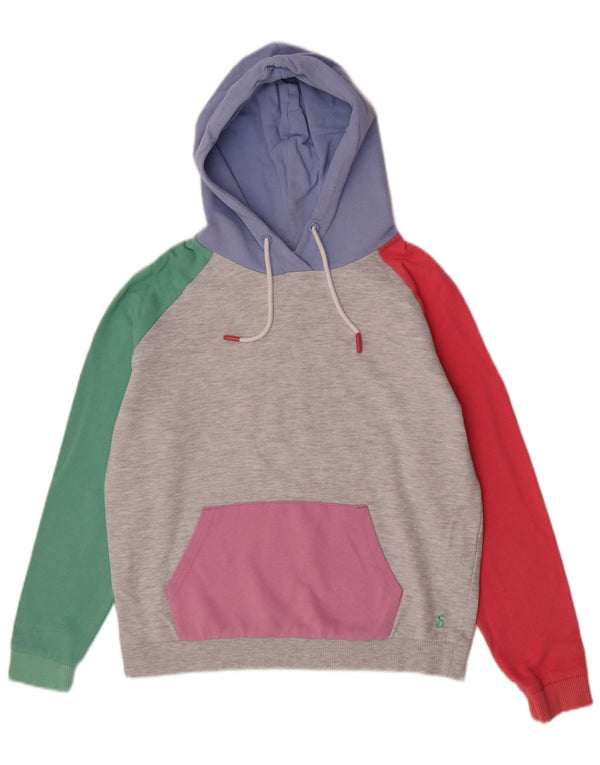 Jumper com capuz feminino Joules UK 12 bloco colorido médio multicolorido