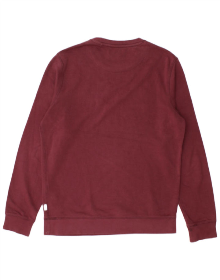 JACK & JONES moletom gráfico masculino jumper médio algodão borgonha