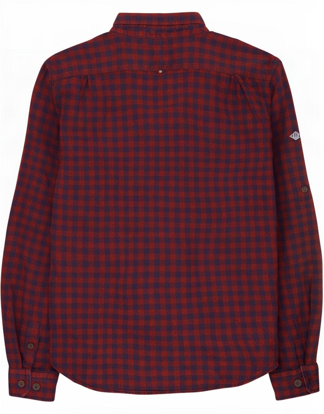 Camisa de flanela masculina Superdry XL algodão guingão vermelho