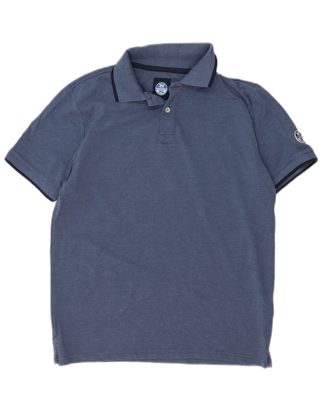 Camisa polo masculina North Sails médio listrado azul marinho de algodão