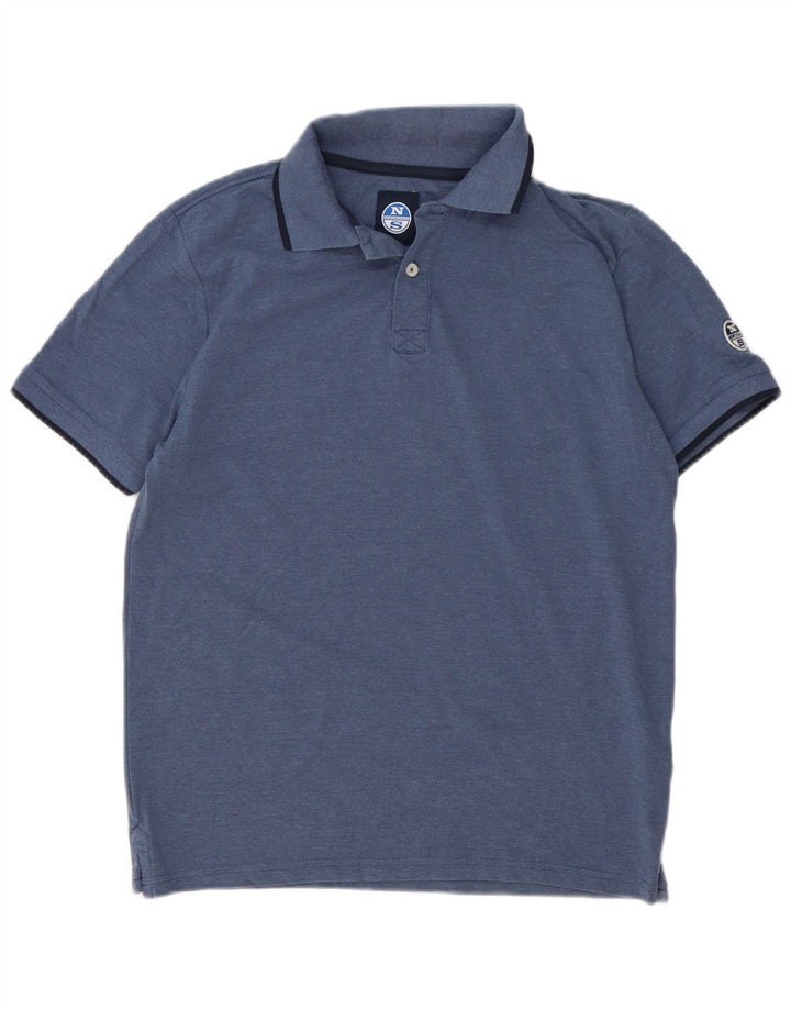 Camisa polo masculina North Sails médio listrado azul marinho de algodão