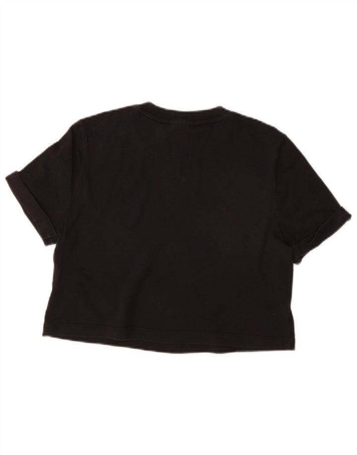 Camiseta Adidas Feminina Crop Top UK 12 Médio Algodão Preto