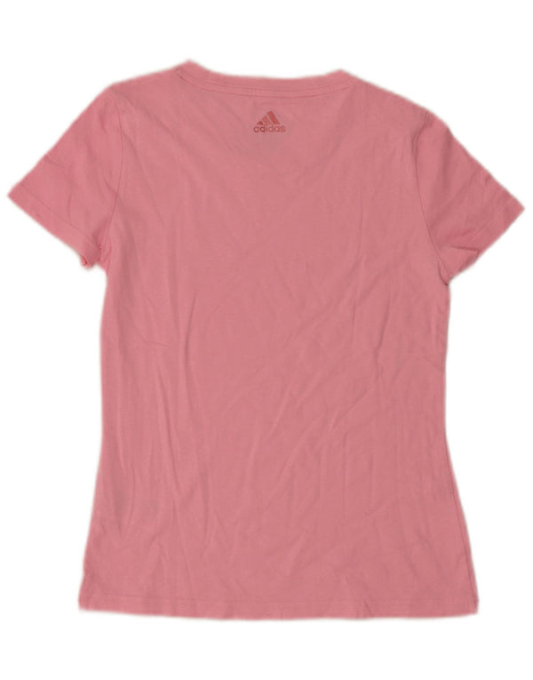 Camiseta Adidas Meninas Graphic 13-14 Anos Algodão Rosa