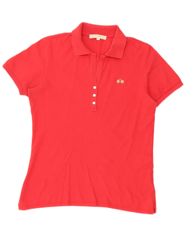 Pulôver feminino La Martina UK 18 XL algodão vermelho