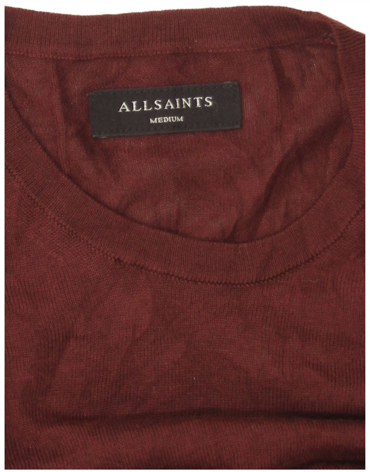 Suéter masculino All Saints com gola canoa marrom médio
