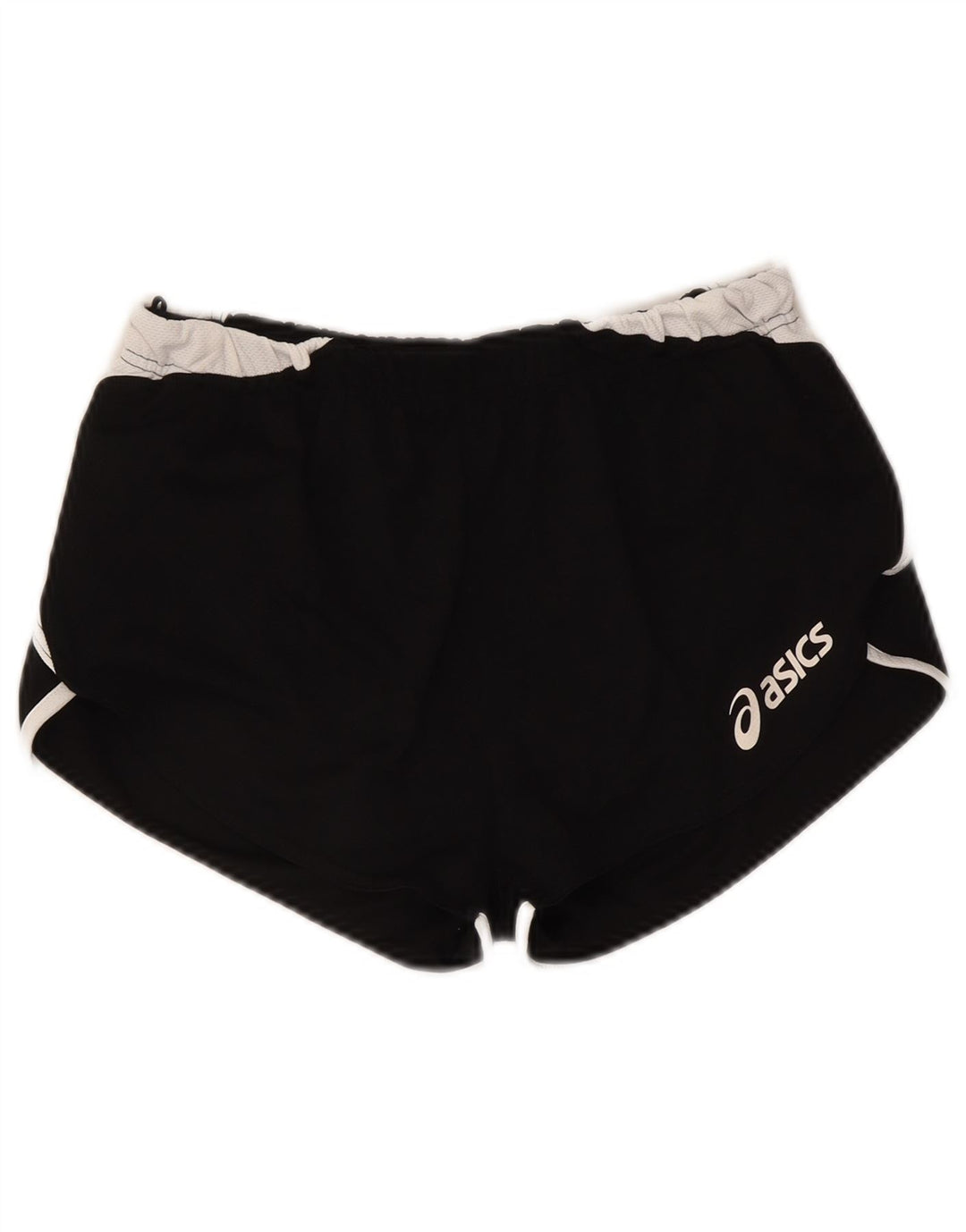 Shorts femininos Asics Graphic Sport UK 10 pequeno preto colorblock poliéster