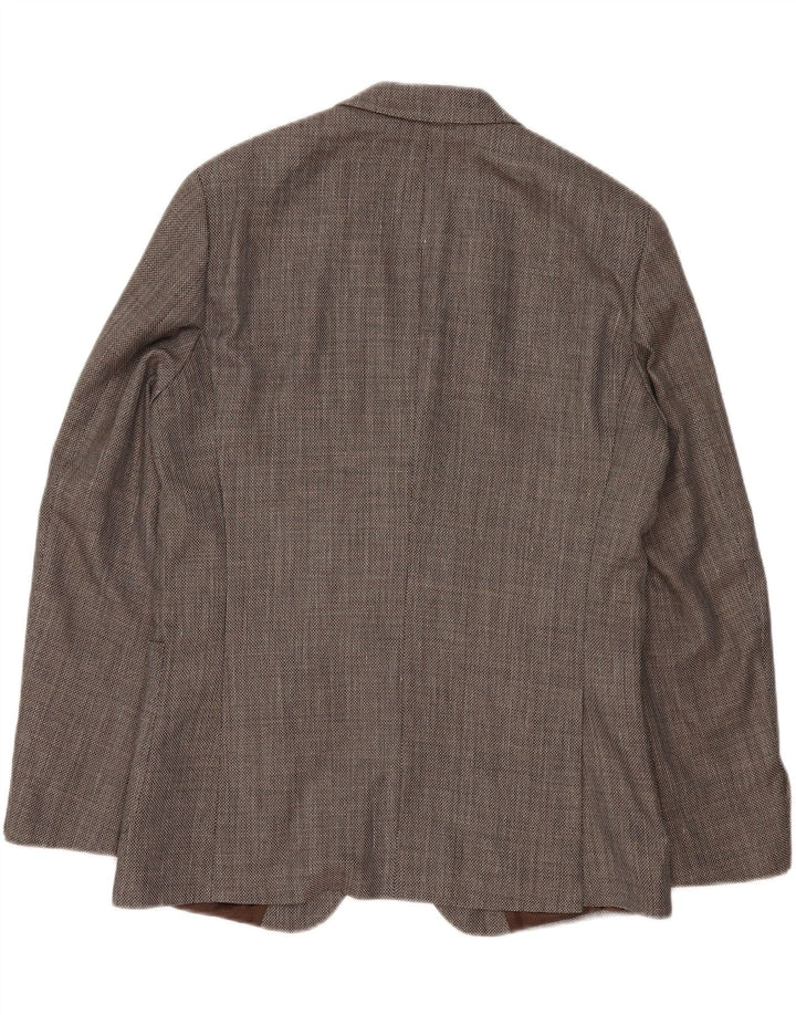 Jaqueta blazer masculina TOMMY HILFIGER sob medida com 2 botões IT 52 XL lã cinza
