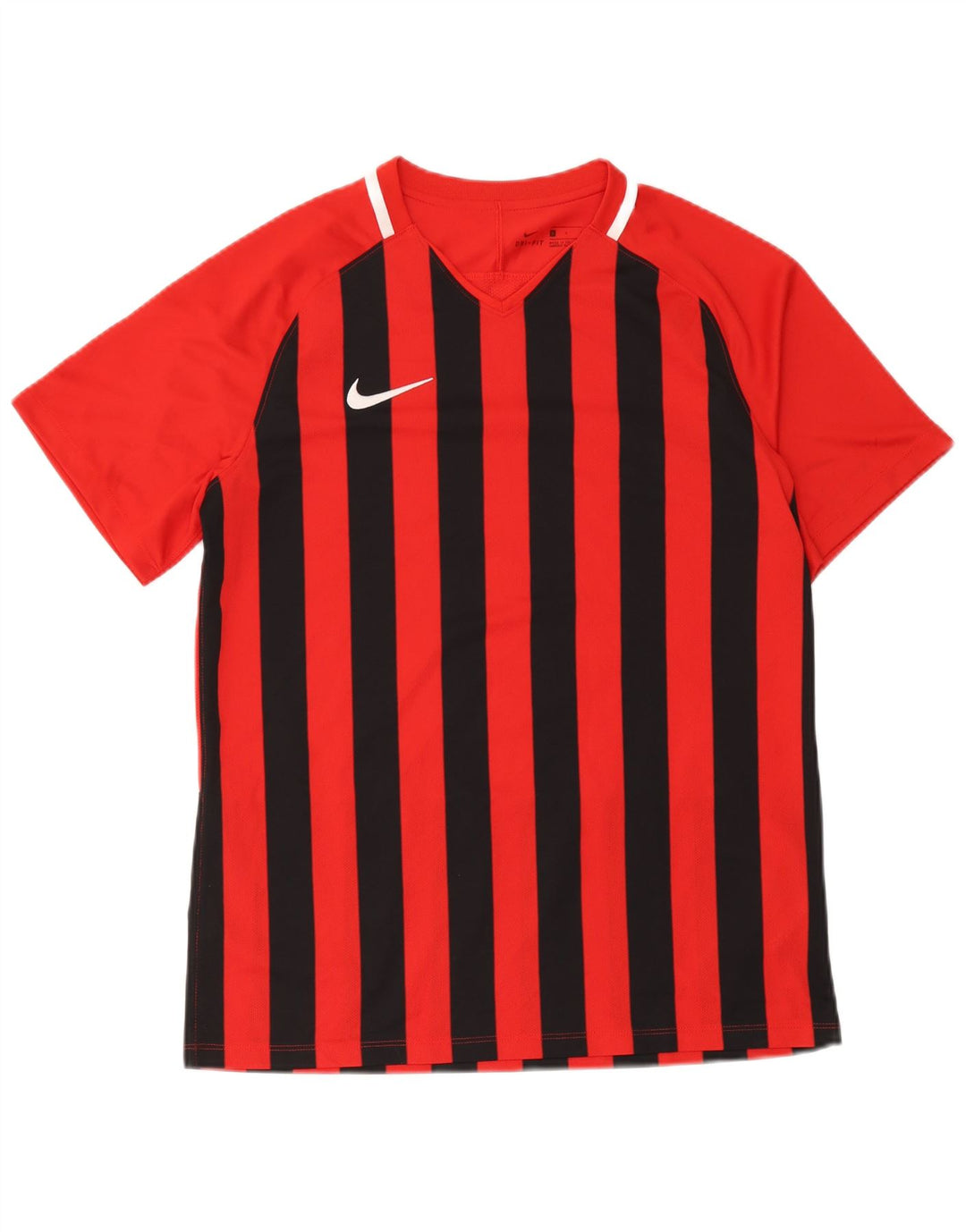 Camiseta masculina Nike Dri Fit grande poliéster listrado vermelho