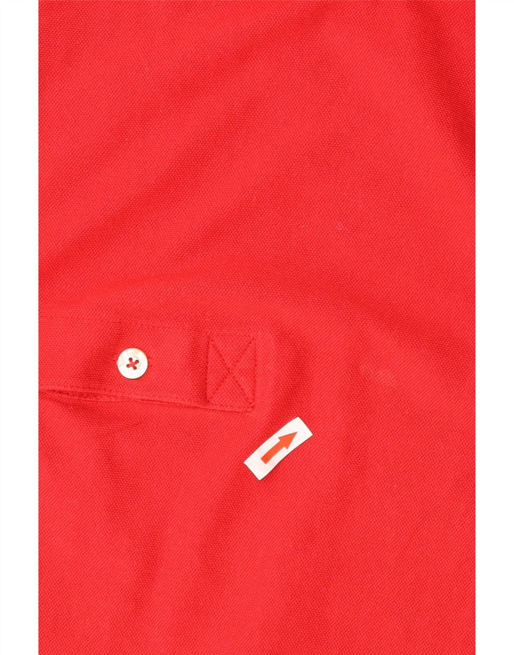 Camisa polo masculina Kappa grande listrada vermelha