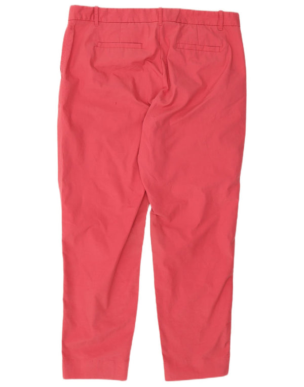 Calça chino feminina de cintura alta Marks & Spencer UK 18 XL W36 L26 rosa