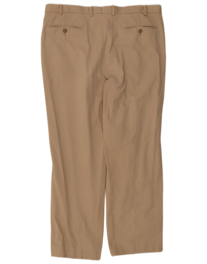 Calça masculina Marks & Spencer com pegged terno W40 L33 algodão bege