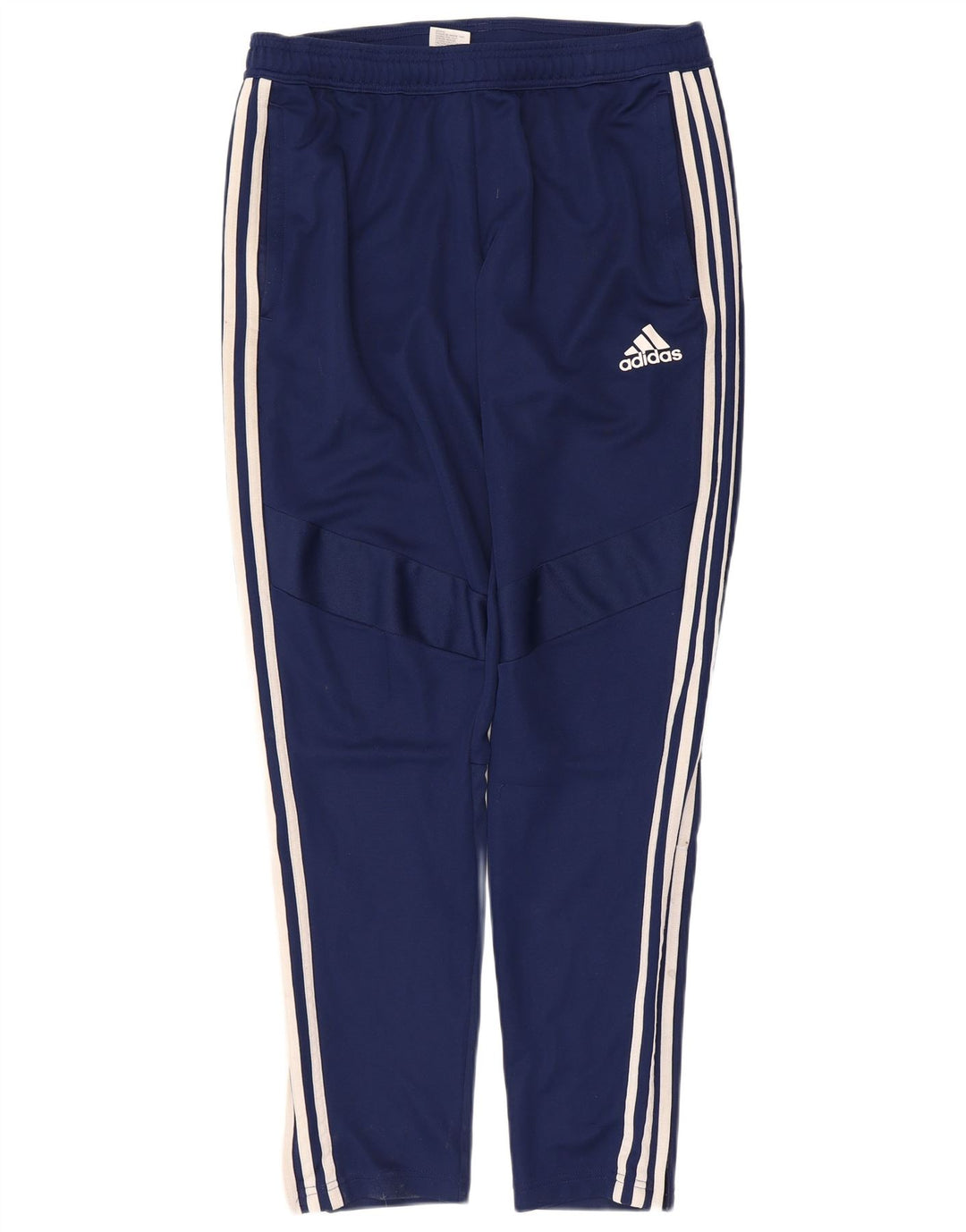 Calça de treino masculina Adidas grande poliéster azul marinho