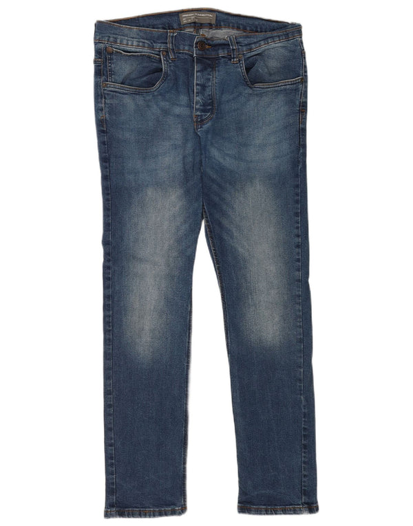 French Connection Mens Slim Jeans W36 L32 Blue Cotton