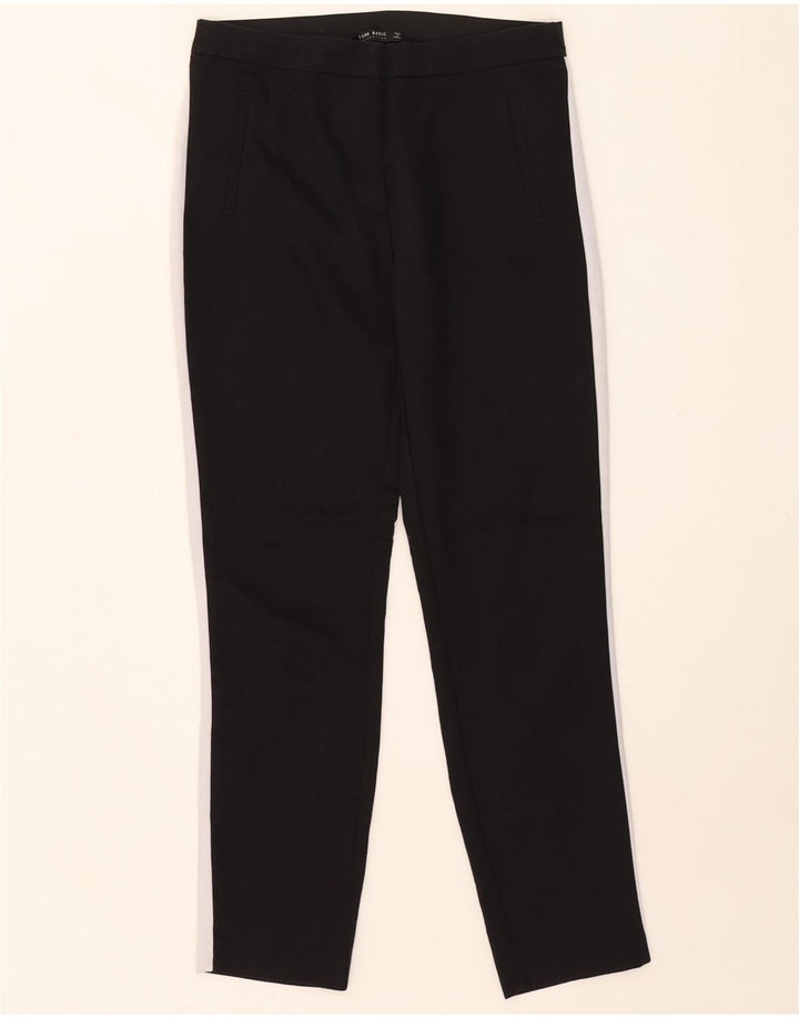 Zara Calça Chino Feminina Slim Médio W28 L28 Preto Colorblock