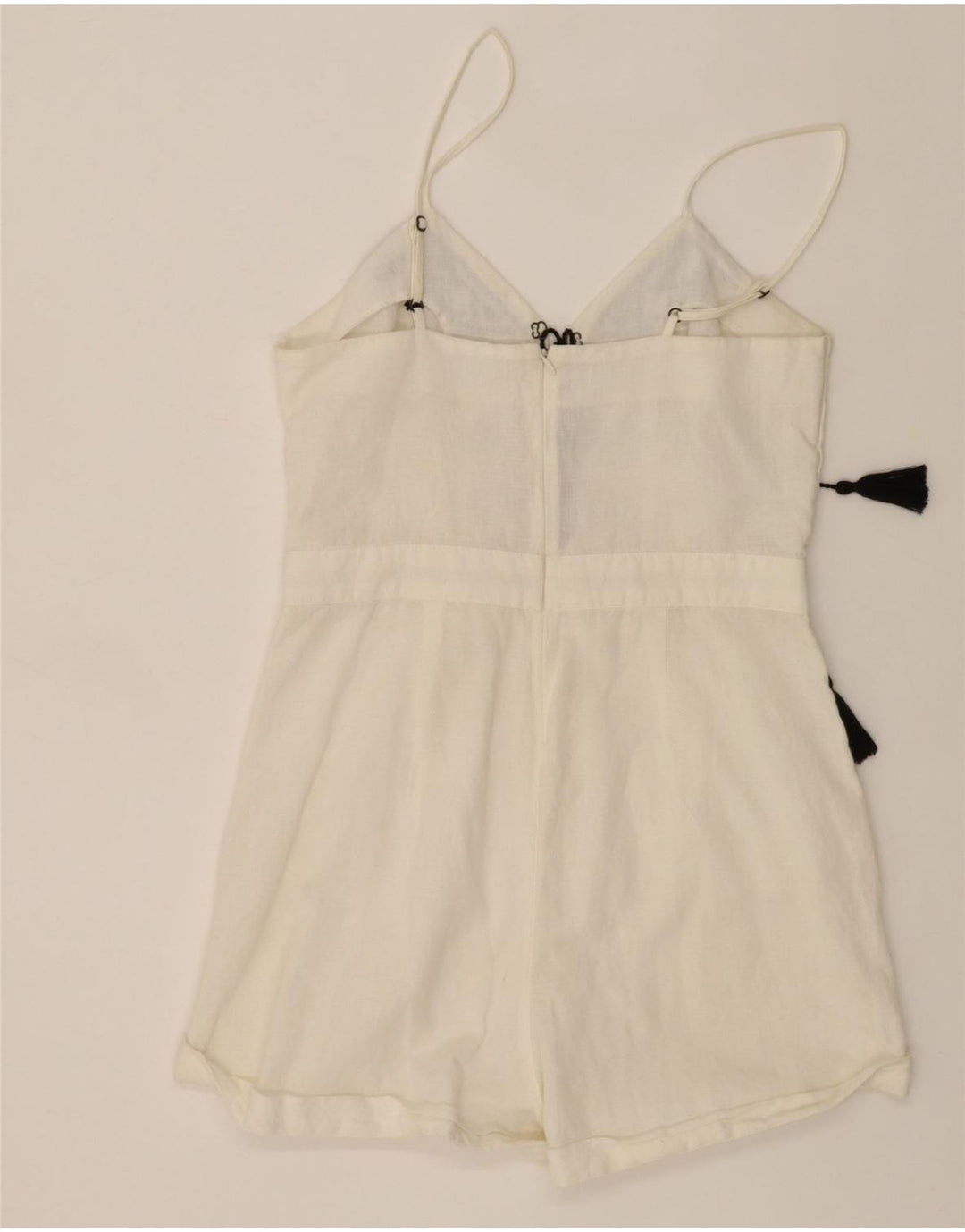 BENETTON Womens Playsuit UK 12 Medium  White Fair Isle Vintage Benetton and Second-Hand Benetton from Messina Hembry 