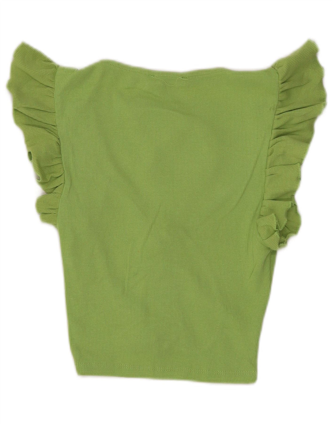 Zara Blusa Crop Feminina Top Reino Unido 8 Pequeno Verde