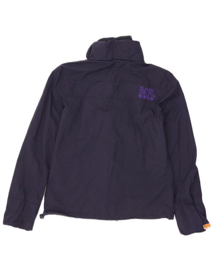 Jaqueta corta-vento feminina Superdry The Windcheater Reino Unido 10 pequeno azul marinho