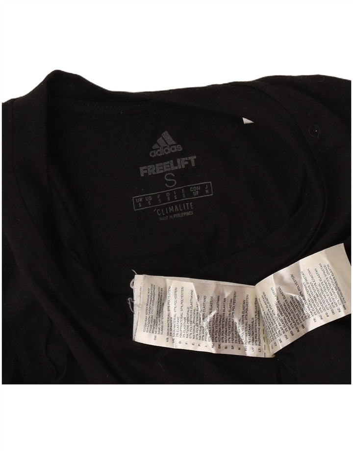 Adidas Mens Climalite Camiseta Top Pequeno Poliéster Preto