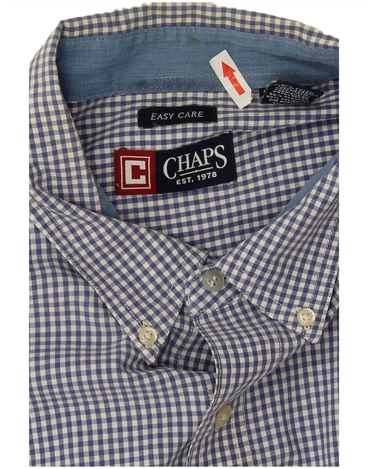 Camisa masculina Chaps 2XL algodão xadrez azul