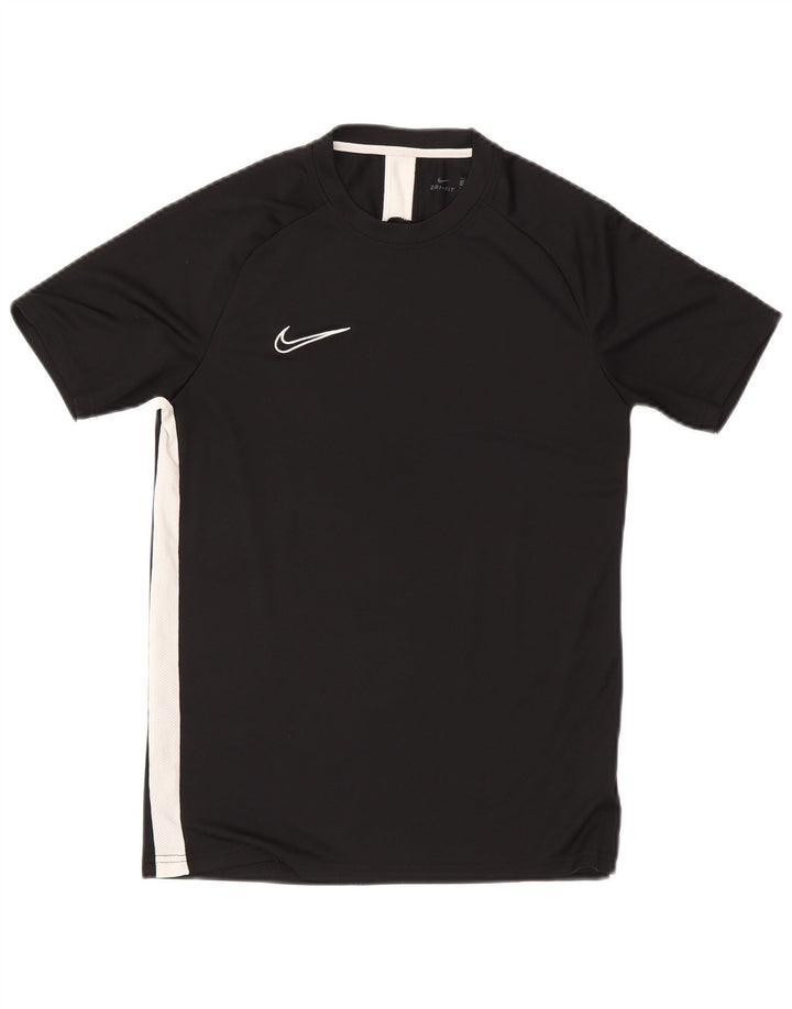 Camiseta masculina Nike Dri Fit Top médio preto colorblock poliéster