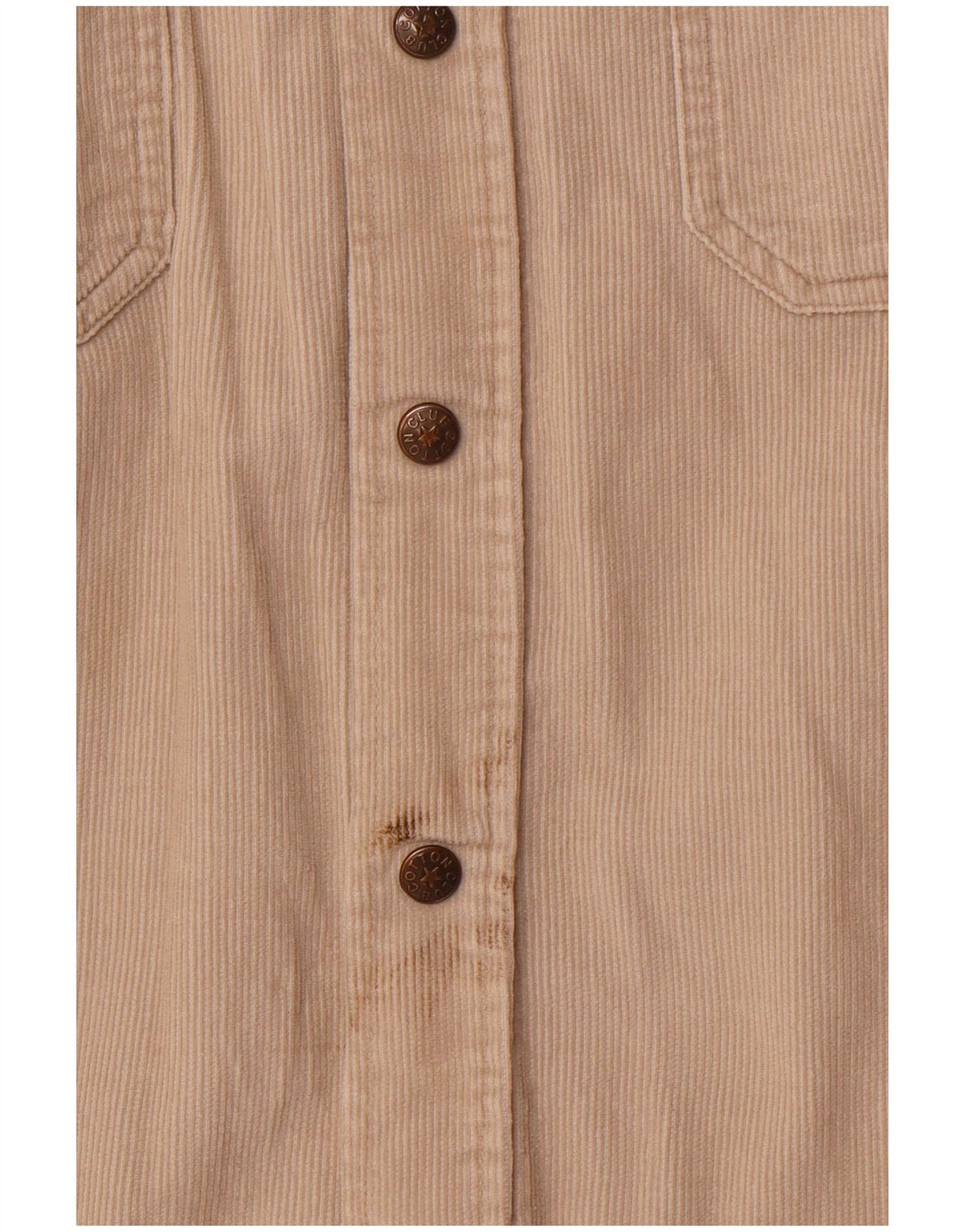 COTTON CLUB Camisa masculina de veludo cotelê grande algodão bege