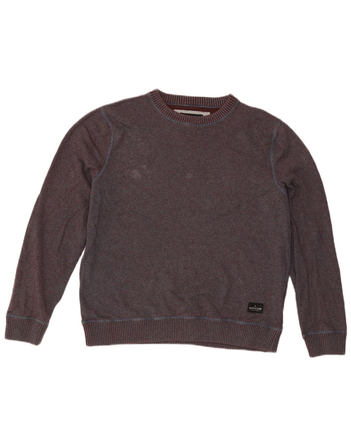 Quiksilver moletom masculino jumper médio algodão borgonha