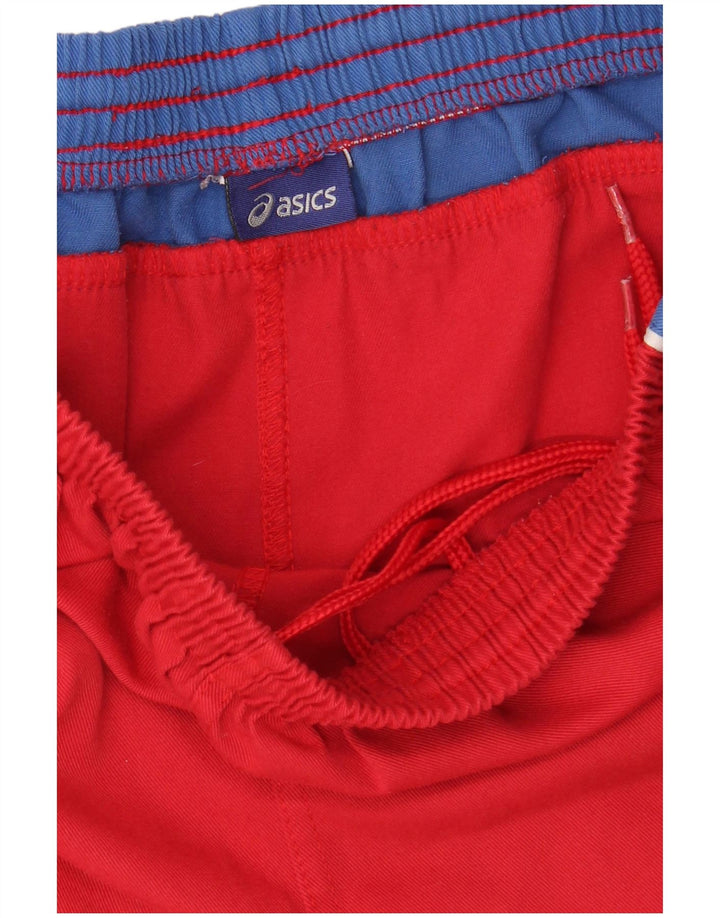 Shorts esportivos masculinos Asics médio vermelho colorblock