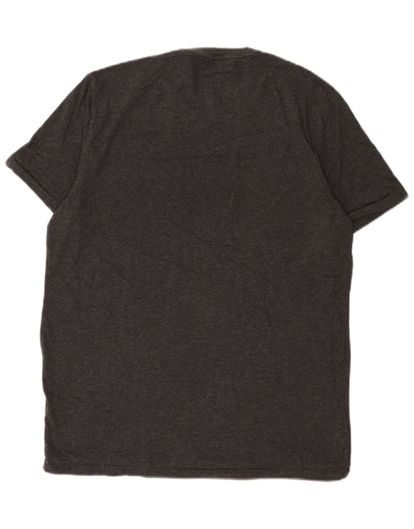 Polo Ralph Lauren Mens Camiseta Slim Fit Personalizada Top Grande Algodão Cinza