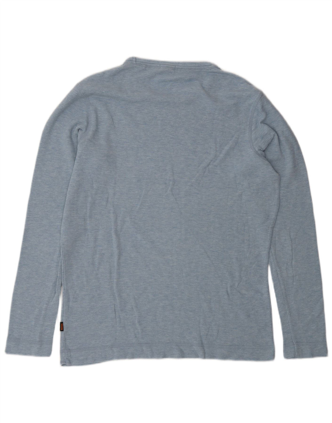 Hugo Boss Mens Slim Fit Top Manga Longa Grande Azul