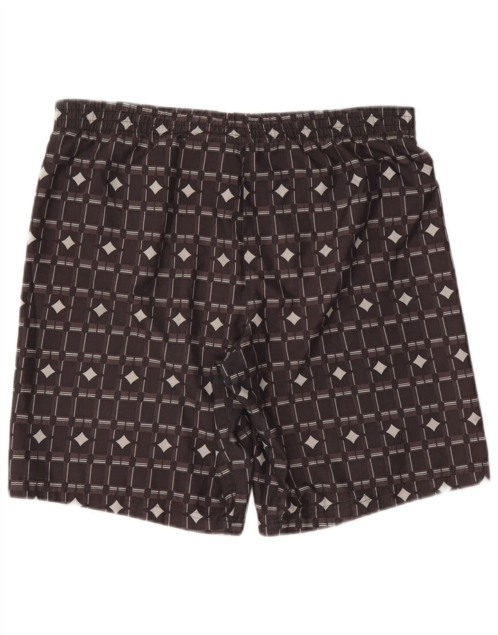 Shorts de natação masculino Nike grande poliéster geométrico marrom